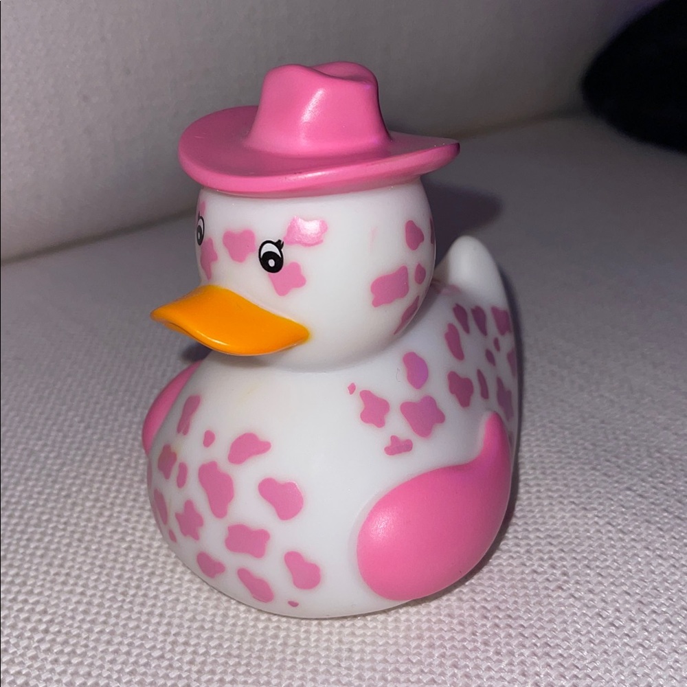 BIG pink Cowboy Hat Rubber Duck NEW